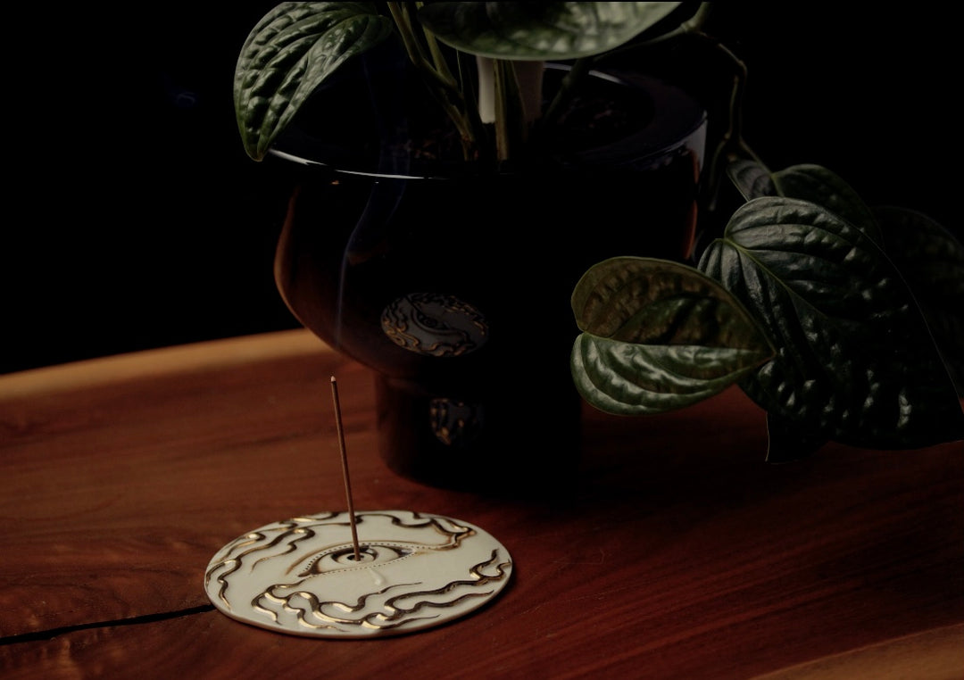 [D7] Flaming Eye Incense Holder / Wall Ornament 3