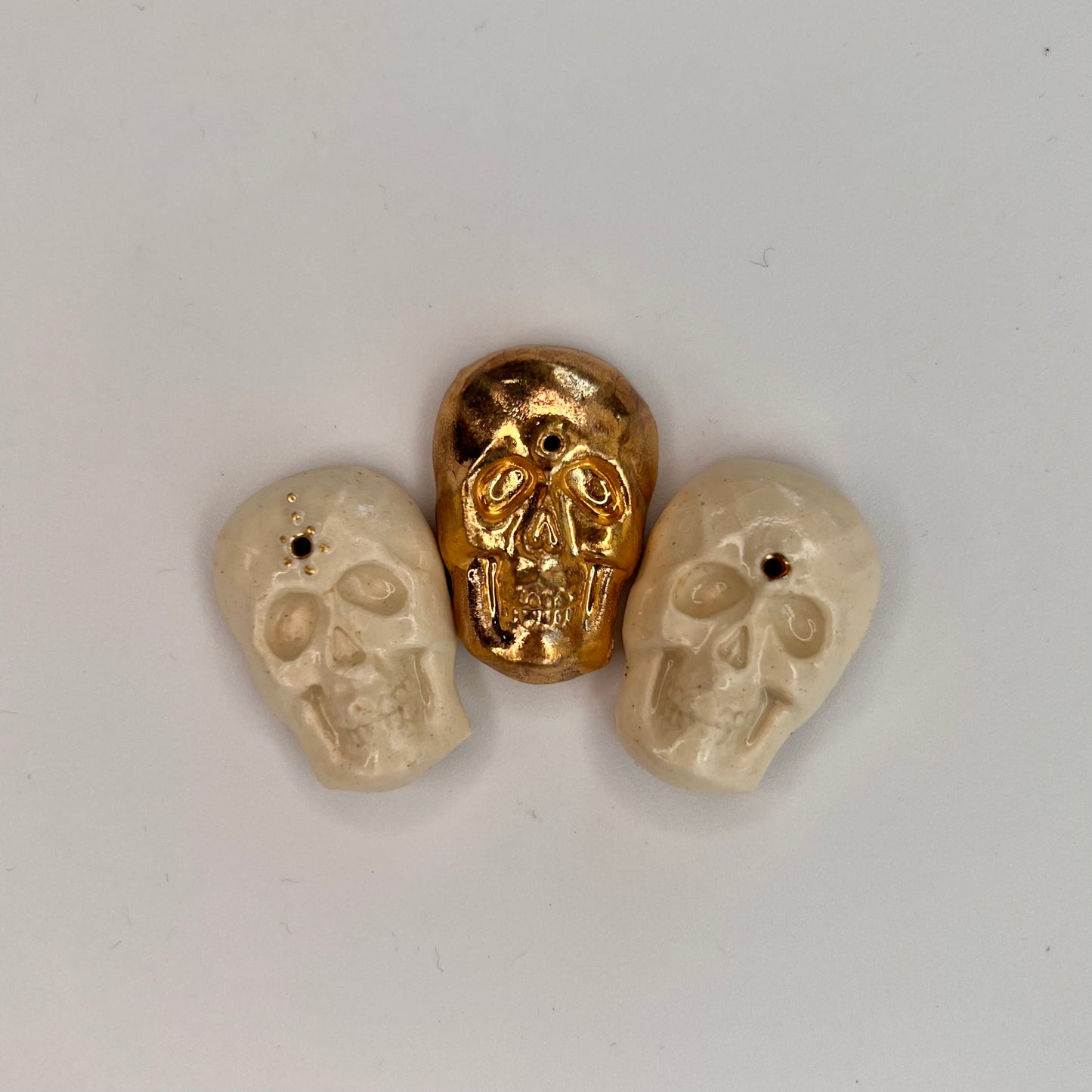 Seconds & Samples - Skull Beads Set - 1 inch individual beads, crafted as Skulls measuring 1 inch high