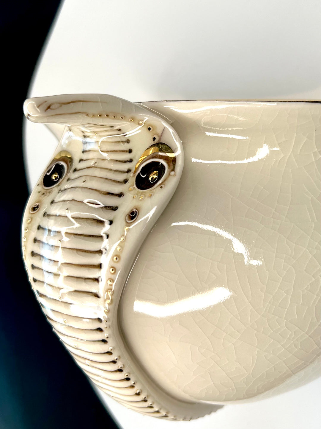 Snake Planter 2 - Hand crafted Porcelain Home Planter with Snake Detail